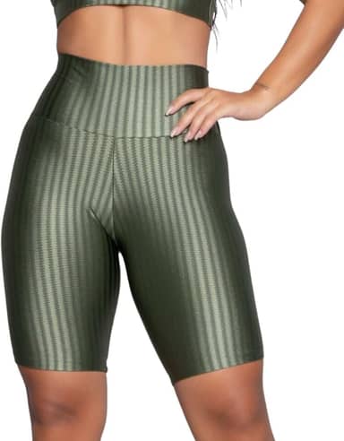 Bermuda New Zig Bella Fiore Modas Feminina Ciclista Fitness 3D Ikat