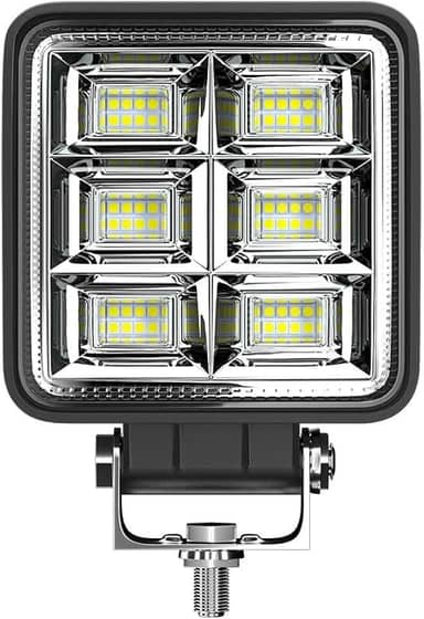 Farol de Milha Auxiliar Universal Quadrado Automotivo10-30V Bivolt 144W Super Forte, Longo Alcance 48 Leds, Para Carro Moto Caminhão Off Road Trator Maquina