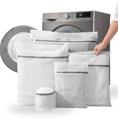 Kit Com 5 Sacos Duráveis Para Lavar Roupas Em Máquina de Lavar, Roupas Delicadas Proteção Total Contra Danos e Desgaste, Perfeito para Roupas Íntimas