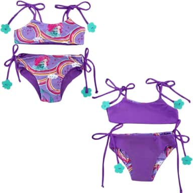 Biquíni Dupla Face Infantil Menina Praia Piscina Lacinho