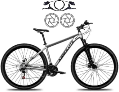 Bicicleta Aro 29 Absolute Nero 5 21V MTB Aluminio Freio Hidráulico Suspensão 80mm Unissex