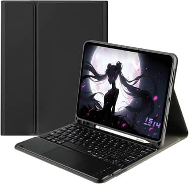 Capa Para Tablet Com Teclado Bluetooth Para Samsung Tab S6 Lite 10.4 Polegadas (Preto, Teclado de toque)