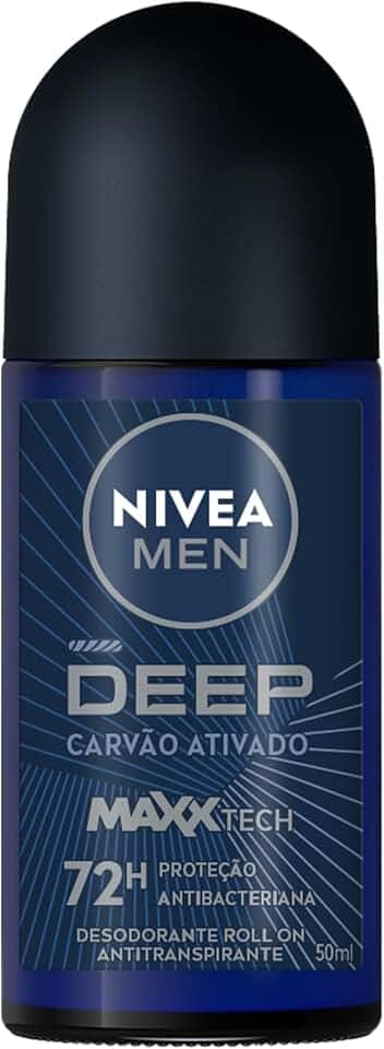 NIVEA MEN Antitranspirante Roll-on Deep MaxxTech Carvão Ativado 50ml