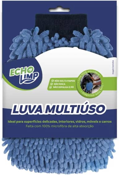 LUVA MULTIUSO EM MICROFIBRA ECHOLIMP