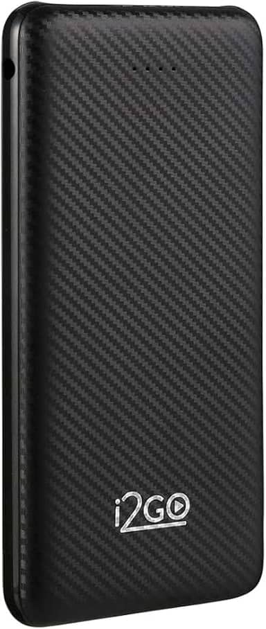 I2GO, Carregador Portátil (Power Bank) 10000mAh, 2 Saídas USB + 1 Saída/Entrada USB-C, Preto, i2GO Plus