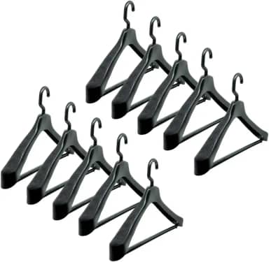 Cabide de Terno Anatômico Giratório Preto - 10 unidades