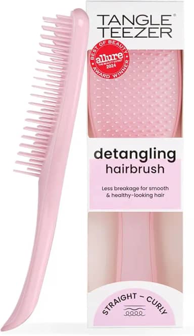Tangle Teezer - Escova de cabelo desembaraçadora The Wet Detangler Millenial Pink para todos os tipos de cabelo, molhados. Cor: Rosa claro
