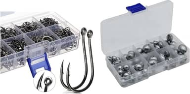 Kit 600 Anzóis E Kit Chumbada Para Pesca!