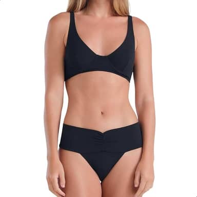 Biquíni Meia Taça Cós Alto UV 50+ Aloe Vera Praia Verão She