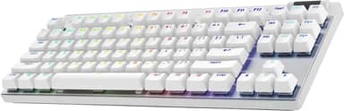 Teclado Gamer Sem Fio Logitech G PRO X com design TKL, Layout US, RGB LIGHTSYNC, Tecnologia LIGHTSPEED e Switch Exclusivo GX Brown Tactile - Branco