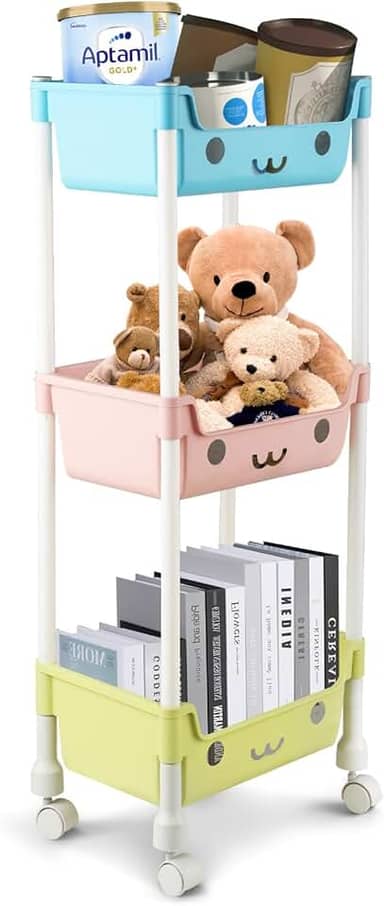 3 Camadas Estante Organizadora de Brinquedos, Livros Estante em Plástico
