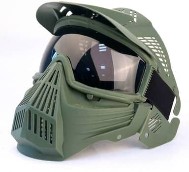Máscara tática de Airsoft, para caça de Airsoft BB, equipamento tático de rosto inteiro, resistente a impactos com óculos, esqui de motocross, atividades ao ar livre