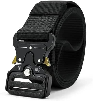 Cinto Tático Militar Com Fivela de Engate Rápido Tipo Fastem (PRETO)