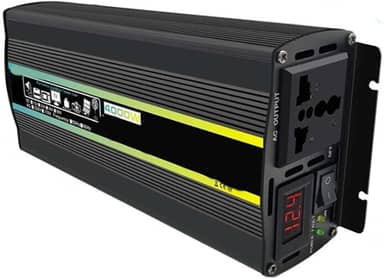 Inversor de energia de onda senoidal pura 4000W DC 12V/ 24V/ 48v/ 60v para conversor AC 220V inversor de energia solar, com tomada AC e display LCD