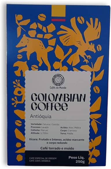 Café Moído Importado da Colômbia - Antióquia - 250g