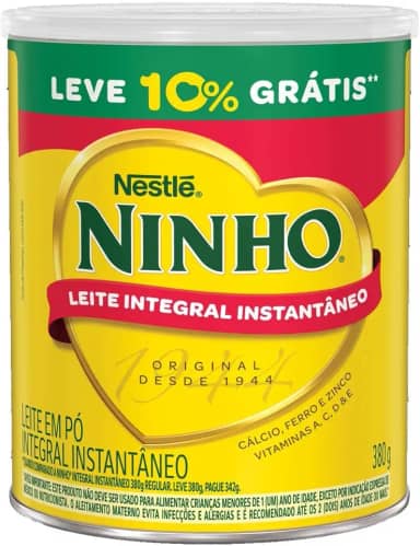 Leite NINHO Lepo Integr Inst 380g PR10% Dsc