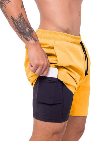 Bermuda Masculina Corrida Treino Academia Musculação 2 em 1 Surty Athletic Code