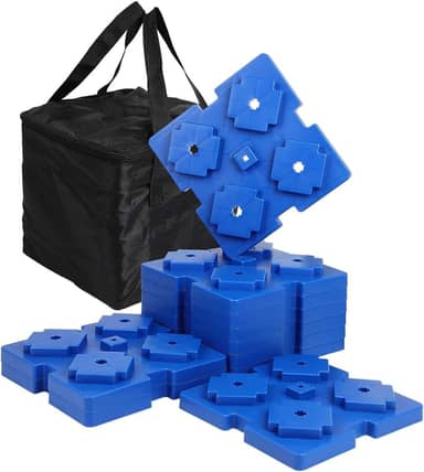 Dollate Blocos de nivelamento para trailers, niveladores de trailer encaixados, blocos de nivelamento para trailer, trailer, trailer, motorhome, pacote com 10, blocos de nivelamento de campista de