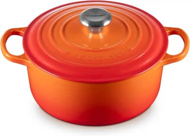 Le Creuset Panela Redonda 24 cm Ferro Fundido Esmaltado Signature Laranja