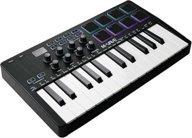 ANVAR M-VAVE Teclado MIDI SMK-25 Profissional 25 Teclas com Pads RGB, Conexão USB/BT, Compatível com Windows/Mac/iOS/Android, Ideal para Produção Musical, Home Studio e Performances Ao Vivo Controle