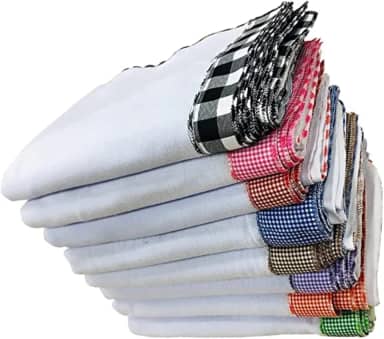 Pano De Prato Xadrez Gigante Kit Com 5 Peças