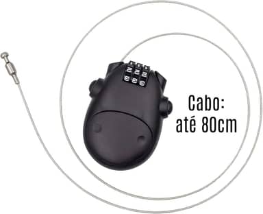 WR CRAZY SHOP Cadeado para Capacete de Moto Preto Com Senha