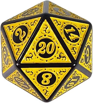 Dado D20 Runas Alto Relevo - RPG