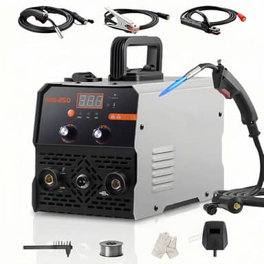 Máquina de Solda 3 em 1 MIG MMA TIG 250A 110V/220V com Display LCD - Soldadora Sem Gás, Inverter IGBT, Compacta e Econômica (110, Volts)