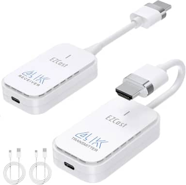 Transmissor e receptor HDMI sem fio, saída 4K Decode Full HD 1080P, kit extensor HDMI sem fio, streaming de vídeo/áudio de laptop/PC para monitor/TV, 5,8G, 165FT/50M de longo alcance, Plug and