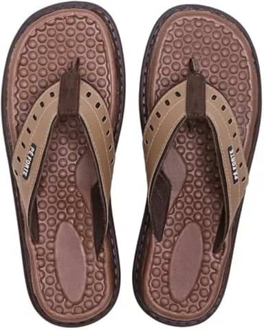 Chinelo Masculino Anatômico Ortopédico Antistress em Couro