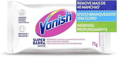 Vanish Tira Manchas Em Barra White 75G Para Roupas Brancas