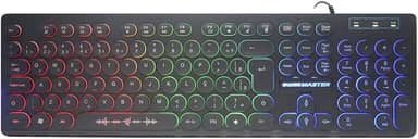 Teclado Gamer SteamPunk LED Teclas Iluminadas Anti Ghosting KM76 KMEX