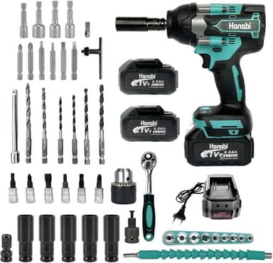Kit Chave De Impacto Parafusadeira e Furadeira 600N.m 2500rpm 21V Motor Brushless 2 Baterias 21V 4.0Ah 13mm