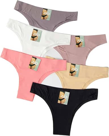 Kit 6 Calcinha Tanga Sem Costura Corte a Laser Moda Íntima