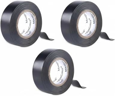 Fitas Isolantes Kit com 3-20m x 19mm Antichama, Alta Durabilidade, PVC, Preta para Instalações Elétricas, Reparos, Cabos e Fios Residencial/Profissional