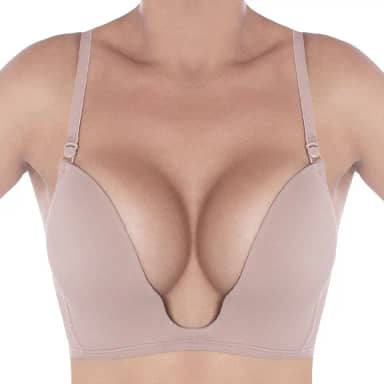 Sutiã push up efeito silicone decote profundo Liebe