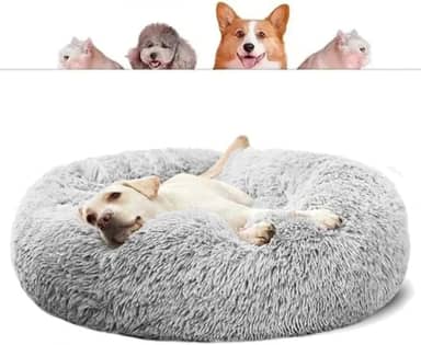 CAMA PET DONUT NUVEM PELUCIA GG REDONDA CAMINHA PELUCIADA NINHO CASINHA CASA COLCHONETE Cachorros E Gatos NUVEM FUNDO ANTIDERRAPANTE IMPERMEAVEL GRANDE 70CM (CINZA)