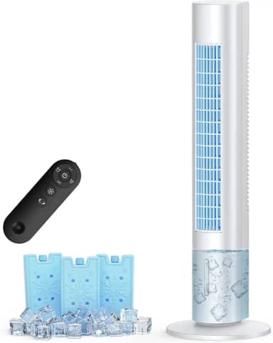 Balko - Refrigerador de ar evaporativo de 35 polegadas, condicionador de ar aprimorado para pântanos 2024 com modo de refrigeração, 3 velocidades, temporizador inteligente para desligamento