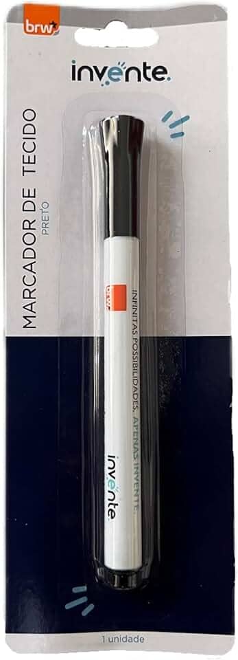 Caneta para Tecido Preta, BRW