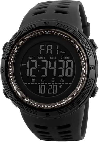 Relógio Masculino Esportivo Digital à Prova D'água Preto 1251