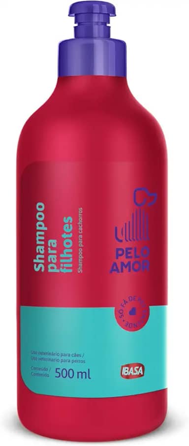 Ibasa Shampoo para Cães Filhotes Pelo Amor 500ml