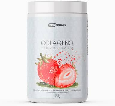 Colágeno Pro Corps 300g | 100% Hidrolisado em Peptídeos Bioativos | Suplemento para Pele Firme, Cabelos e Unhas Saudáveis | Beleza de Dentro para Fora (Morango)