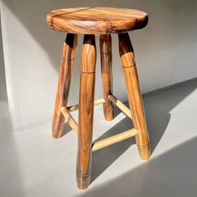 Banquinho Madeira Maciça 50cm Alt Banqueta Tamborete Banco Médio