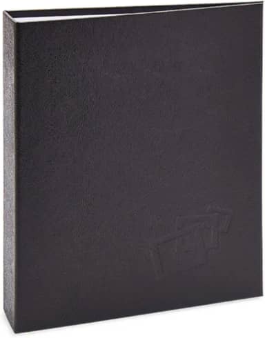 Álbum de fotos Ical, encadernação tradicional, para 200 fotos 10x15cm - envelope plástico transparente - linha Cores - modelo preto texturizado - 164