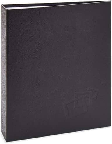 Álbum de fotos Ical, encadernação tradicional, para 200 fotos 10x15cm - envelope plástico transparente - linha Cores - modelo preto texturizado - 164