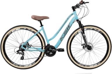 Bicicleta Feminina Aro 29 KSW Sunny em Aluminio Retrô Rebaixada em Aluminio 6061 Freio a Disco Garfo de Suspensão 80mm