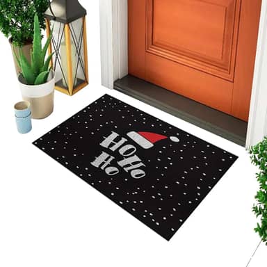 Tapete Capacho Divertido e Criativo Para Porta Tema Natal - Ho Ho Ho Gorro Ca163