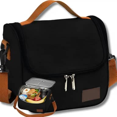 Bolsa Térmica Lancheira com Alça de Ombro para Marmita - Trabalho Academia Escola e Passeios Super Premium - Isolamento térmico | Trabalho Academia Escola e Passeios Super Premium (PRETO)