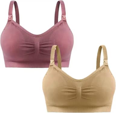 Kit com 2 Sutiã Amamentação Bojo Removível Confortável Gestante Sem Aro