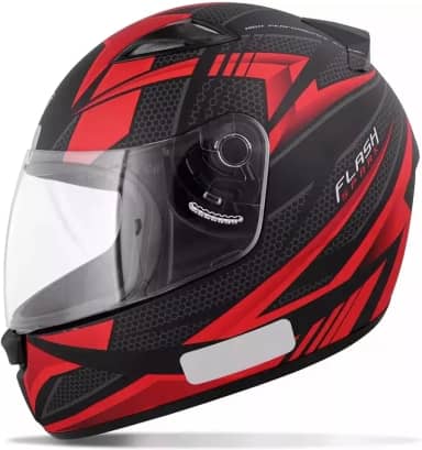 Capacete EBF Capacetes New Spark Flash 60/Preto Fosco/Vermelho